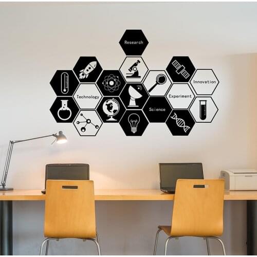 Science Wall Decal Education Home Art Decor Interior Design Vinyl Wall Sticker for Classroom Study Decoration Wallpaper X014