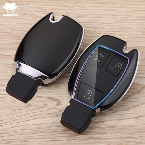 New Car Key Case Cover Key Bag For Mercedes Benz A B C E S Class W204 W205 W212 W213 W176 GLC CLA AMG W177 Holder Shell Keychain