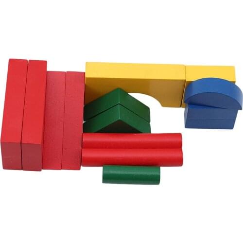 Popular Montessori Colorful Wood Cube Blocks Bright Assemblage Block Early Educational Early Learning Toys For Kids Children