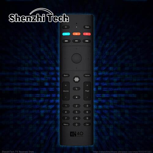 G40S Gyro Air Mouse Learning Remote Control with Google Assistant IR USB and Wireless Universal Duplicator for Smart TV Box IPTV