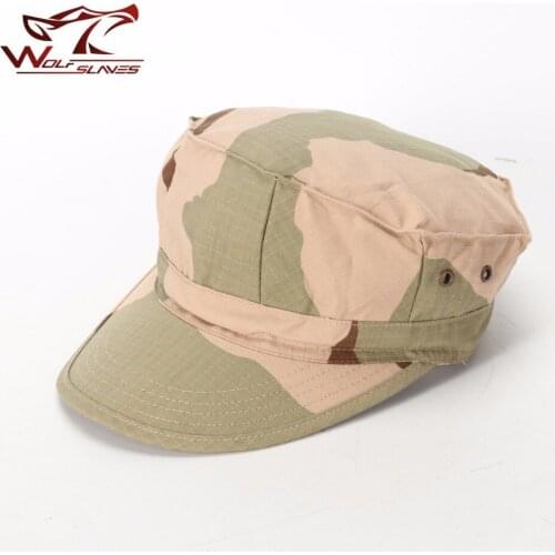 1 pcs Vintage Army Hat Cadet Military Patrol Cap Adjustable Outdoors Sun Huting Hat Unisex Wholesale