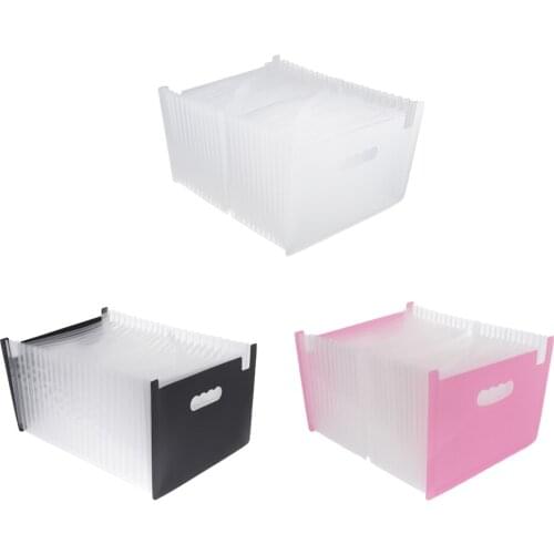 Portable Expandable File Folder A4 Letter Size Office Document Organizer Box