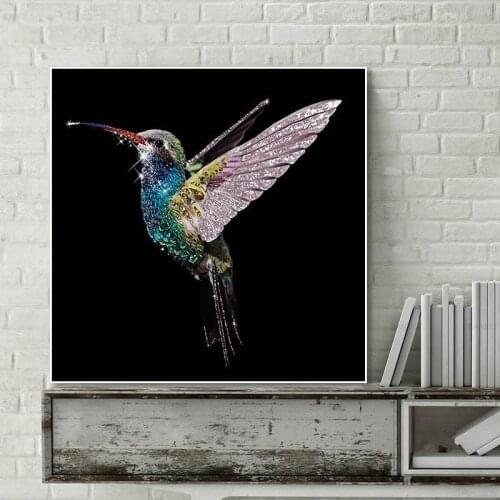 Glowing Birds Animals Canvas Paintings Hummingbirds and Dragonflies Posters and Prints Nordic Wall Art Pictures for Home Decor