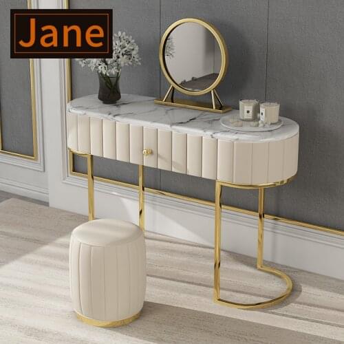 Dressing Table Bedroom Nordic Marble Modern Simple Small Makeup Table Net Red Ins Wind Light Luxury Dressing Table Porch