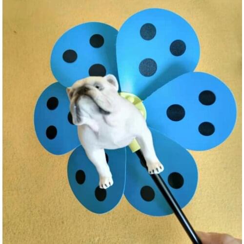 Windmill Whirly Bulldog Animal Sculpture Garden Lawn Windmill Decoration Courtyard decor Home Ornaments