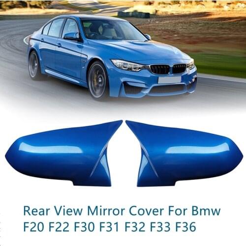 1Pair Rear View Mirror Cover Cap Car Accessories Fit for BMW F20 F21 F22 F30 F32 F36 X1 F87 M3 2011- 2018 Red Blue White Gray