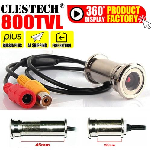 11.11 Hot Sale 800TVL CMOS HD Door cat Eye Hole Install Mini Camera 3.6 lens CCTV Security Surveillance vidicon home Video metal