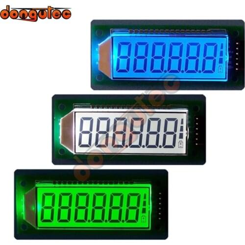 6-Digit "8 8 8.8.8.8" 7 Segment Digital 5V LCD Module Display Screen Panel build-in HT1621 Controller Backlight