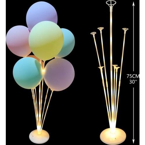 7 Tube Birthday Party Balloon Stand Balloon Holder Column Garland Chain Birthday Wedding Party Decoration Balloons Pump Supplies
