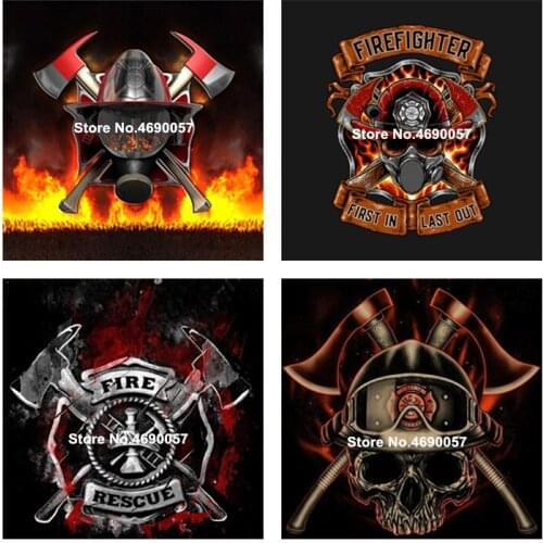 Diamond Cartoon Mosaic Needlework 3d Diy Diamond Painting Fireman Firefighters Cross Stitch Full Drill 5d Diamond Embroidery