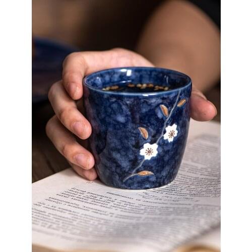 Japanese-style cherry restaurant tea cup tea set water cup daily cup cold water cup ceramic cup household tableware sake cup