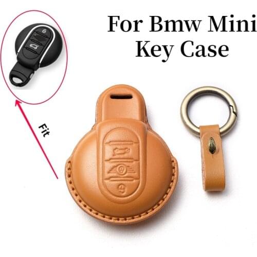 Leatner Handmade Car Key Case Cover for BMW Mini Cooper JCW F54 F55 F56 F57 F60 Clubman Countryman Car Auto Accessories