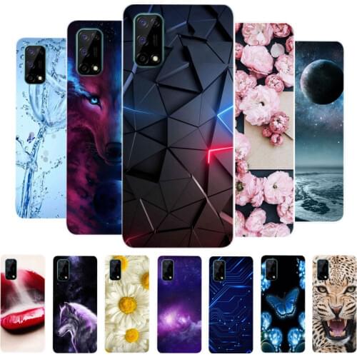 For Realme 7 5G Case RMX2111 Bumper Silicone TPU Soft Phone Cover For OPPO Realme 7 5G Cases Cartoon fundas Realme7 5G