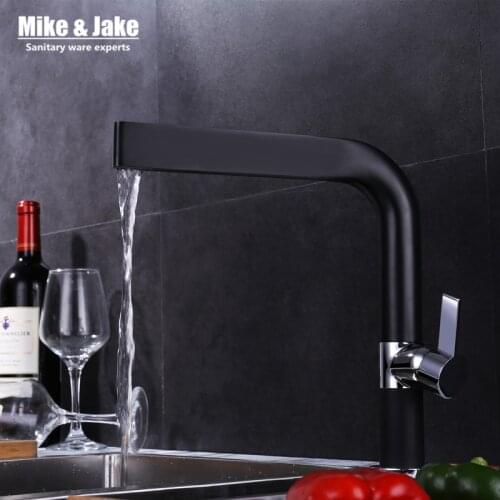 Black kitchen faucet 360 ronating kitchen sink mixer blackend sink tap cold and hot kitchen mixer tap black kitchen tap M201072