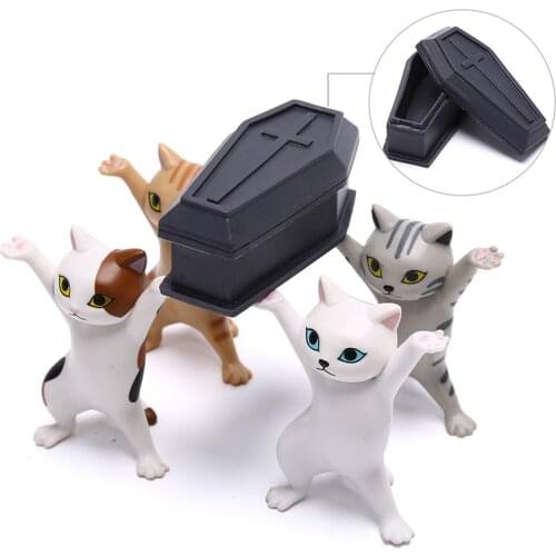 Kid Children Funny Toys Gift Cat Coffin Dance Figure Doll Animals Figurines Handmade Blind Box Decoration Toys Collection Gift