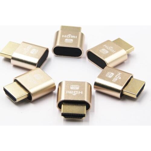HDMI Virtual Display 4K HDMI DDC EDID Dummy Plug EDID Display Cheat Virtual Plug HDMI Dummy Emulator Adapter for Bitcoin Mining