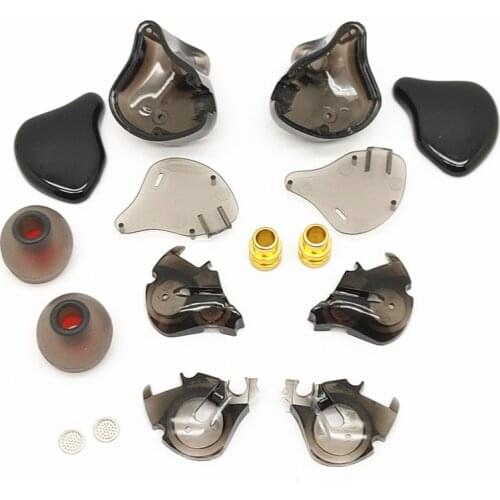 1 pair DIY earphone shell earbuds housing 9.2mm 10MM moving coil hifi transparent ring iron earphone shell case