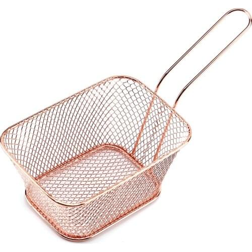 Large Capacity Stainless Steel Frying Basket Fryer Strainer Kitchen Cooking Chef Baskets Colander Tool French Fries Basket