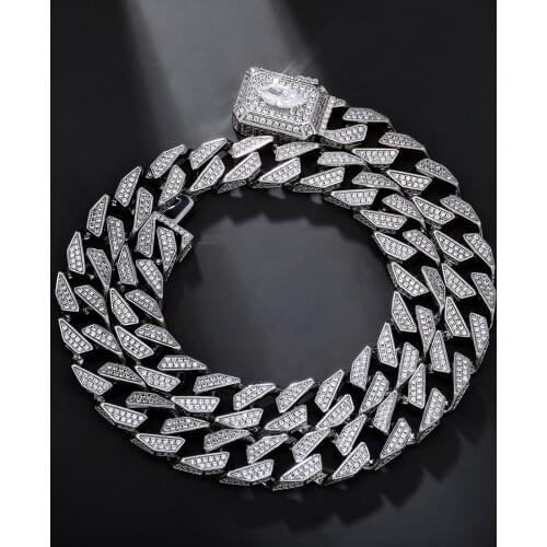 GUCY Fashion 13mm Punk Gold Silver Color Cuban Chain Necklace for Men Charm Necklace Jewelry Accessories Gift