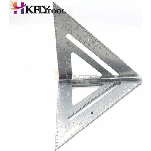 7inch Metric Triangle Angle Protractor Aluminum Alloy Speed Try Square Carpenters Measuring ruler Layout Tool