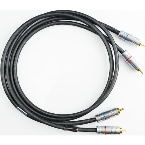 MPs x-22 silver wound 6N oxygen free copper fever grade hifi double lotus RCA over machine audio signal line