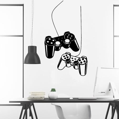 Controller Video Game Wall Decals For Boys Kids Room Playig Room Interior Home Decor Vinyl Self-adhesive Wall Stickers Y555