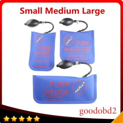 New KLOM Air Wedge Pump Wedge Locksmith Tools Inflatable Unlock Vehicle Door Tool Blue S/M/L 3pcs/lot Dent Tool Windows Door