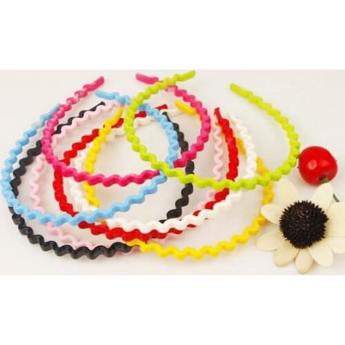 1PC Girl head hoop candy colored plastic wave shape children hair headdress lady Hairbands hair bands hair accessories for women