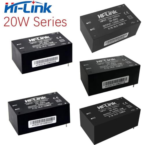 Hi-Link 220V/110V to 5V/9V/12V/15V/24V 20W step down power transformer AC DC power supply