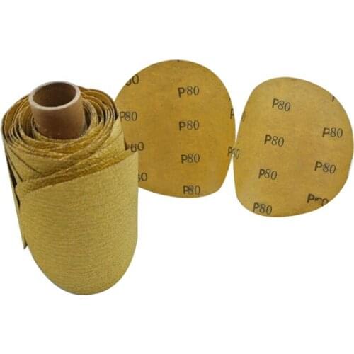 SANDING DISC 5" 80 grit Stick Back Abrasive Sandpaper Link Roll 100 ct