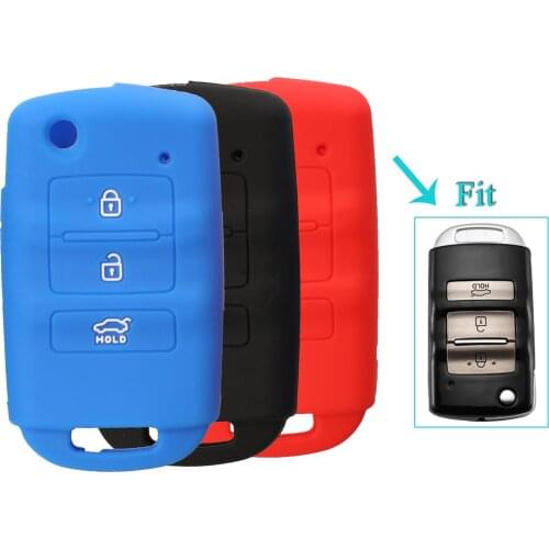 Bilchave 3 Buttons Remote Car Key Silicone Case Cover Fob For Kia Hyundai Sorento K900 New K7 Cadenza Holder