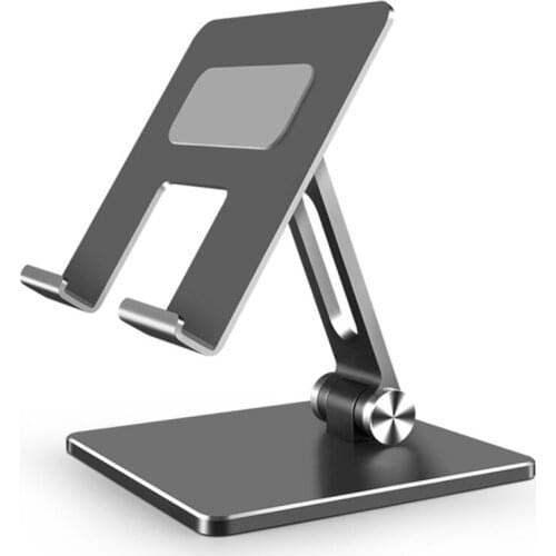 Folding Aluminum Tablet Stand Universal Desktop Holder for iPad Huawei Matepad Portable Watch Video Chat Learning