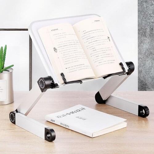 Foldable Reading Book Holder Bookcase Stand 360 Degree Adjustable for PC Support B0KB