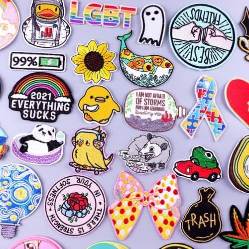 Yellow Bird/ Duck Patch For Clothing Iron On Embroidered Patches For Clothes Cartoon Patches For T-shirt Jacket Diy Appliques