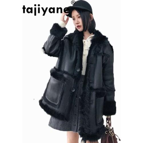 Women Coat Winter Tops 2021 Real Fur Coat Wool Jacket Korean Genuine Leather Jacket Women Double-faced Fur Coats Slim Fit ZT432