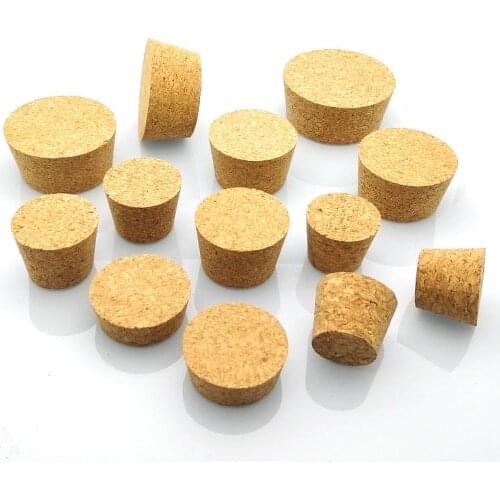 10pcs Top DIA 32mm to 83mm Wood Cork Lab Test Tube Plug Essential Oil Pudding Small Glass Bottle Stopper Lid Thermos bottle plug