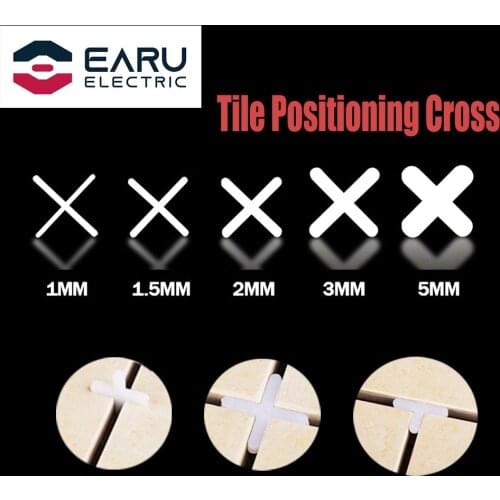 100pcs 1.0/1.5/2/2.5/3mm Decoration Tool Ceramic Tiler Spacer Cross Plastic Tile Plumber Reuseable Leveling System Construction