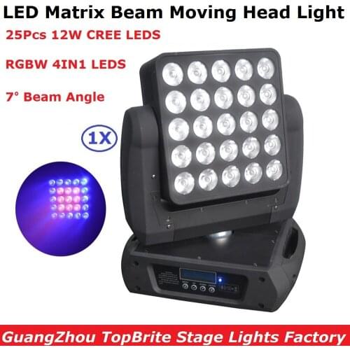 2019 Best Price 25X12W RGBW Quad Color LED Matrix Beam Moving Head Light Professional Dj Disco Party Events Lighting Equipments