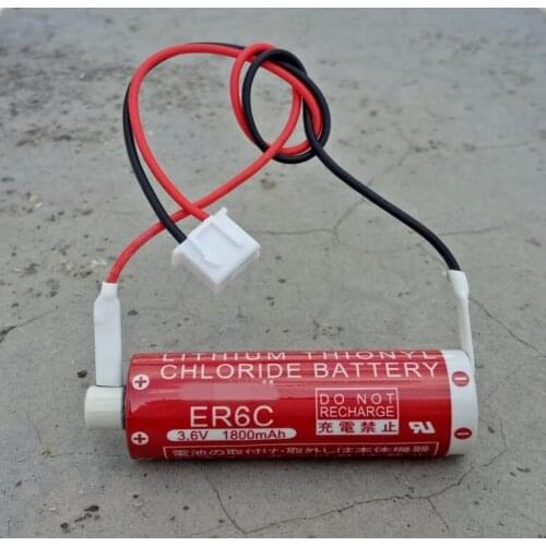 4pcs/lot Original New Version AA 14500 ER6C 3.6V 1800mah Lithium Battery PLC Batteries With White Plu