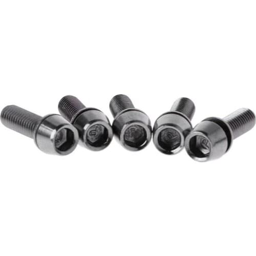 5pcs Bicycle Screw M5x20mm / M6x20mm With Spacer Stem Riser Parts MTB Road Bike