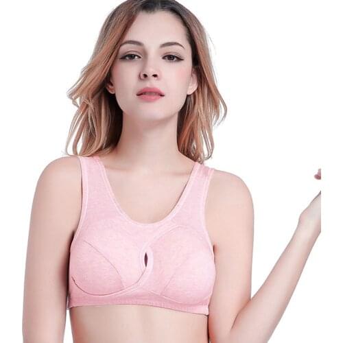 New Cotton Non-Steel Ring Anti-Sagging Sleep Nursing Bra Vest-Style Gather Pregnant Women And Postpartum Nursing Underwear Women