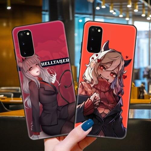 Phone Case For SamSung Galaxy S20 S10 S9 S8 S7 S6 Plus E Lite Ultra Edge Black Cover Bumper Anime Cartoon Girl Helltaker