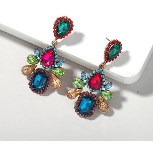 Dvacaman Elegant Charm Chic Rhinestone Crystal Water Drop Earrings for Women Wedding Party Gifts Brincos Trendy Jewelry 2020 New