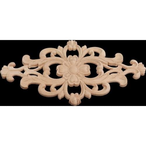 European Wood Carved Corner Onlay Applique Furniture Bed Cabinet Decor Decals Decorations Handcraft