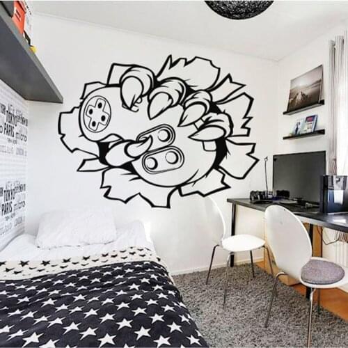 Game Controller Wall Decal Art Personalized Home Decor Wall Sticker For Kids Room Boys Decorative Bedroom Pattern Removable B204