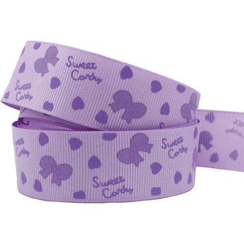 [IuBuFiGo] 1"(25mm) Sweet Candy Printed Ribbon Grosgrain Ribbon For Decoration Gift Packing 10yard/lot
