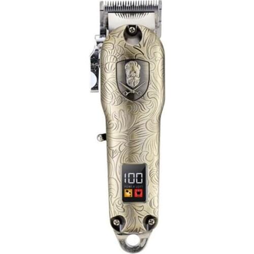 Kemei hair trimmer KM-2029 USB rechargeable hair clipper haircut machine oil head clipper white hair carving beard trimmer LCD