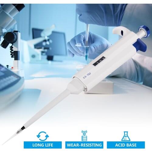 Micropipette Single-channel Manual Adjustable Volume Pipettor 0.5-10ul Lab Transfer Pipette