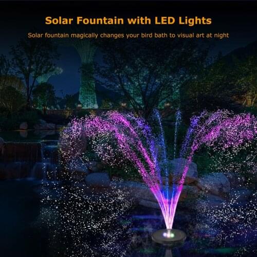 Multi-purpose 6V/3W/7V/3W Solar Fountain Floating Solar Fountain Garden Water Fountain Pool Pond Powerful Swimming Pool Fountain