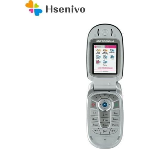 Motorola V550 Refurbished-Original Unlocked V550 phone GSM Flip cheap black Cellular Phone Free shipping